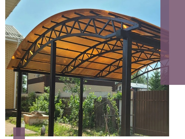 Изготовление навесов под ключ в Тулуне из качественных материалов