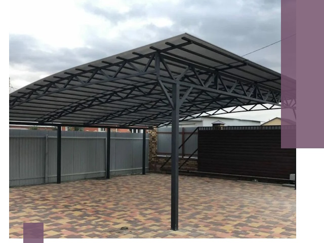 Недорогие навесы под ключ в Тулуне — изготовление и монтаж