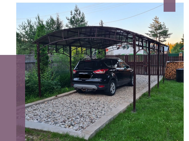 Навесы для автомобиля в Тулуне от 13865 руб.  | ПРОЛЁТ-Тлн