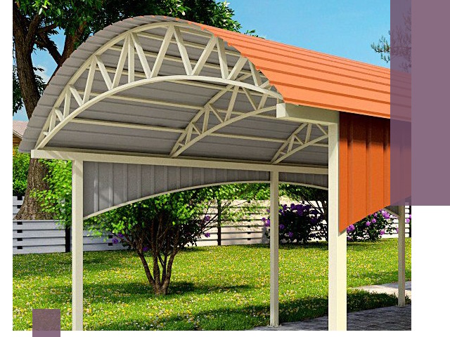 Навесы из профнастила под ключ в Тулуне — установка и монтаж