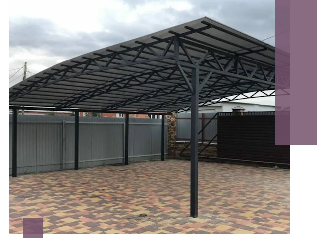 Металлические навесы под ключ в Тулуне — изготовление и монтаж