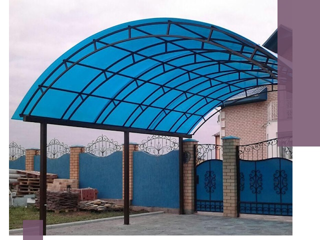 Арочные навесы под ключ в Тулуне — изготовление и монтаж