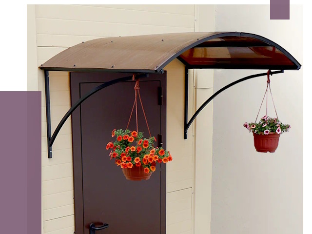 Козырьки над входом в Тулуне от 15646 руб.  | ПРОЛЁТ-Тлн