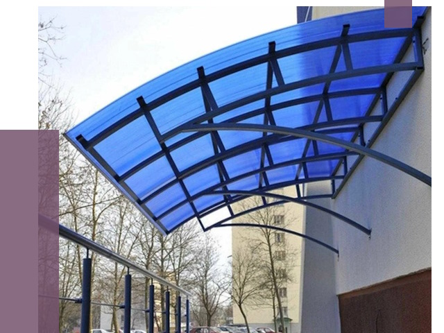 Козырьки из поликарбоната в Тулуне от 4532 руб. под ключ | ПРОЛЁТ-Тлн