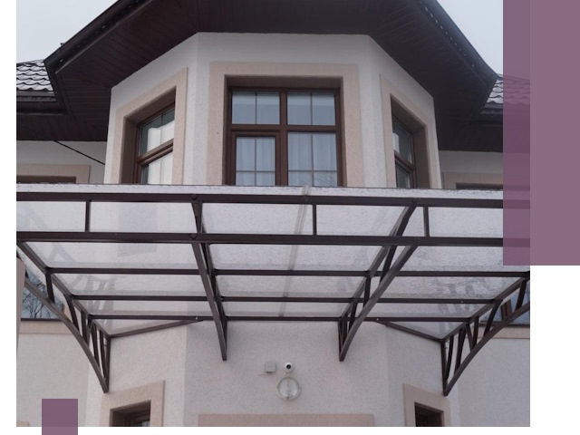 Козырьки из поликарбоната под ключ в Тулуне