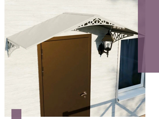 Металлические козырьки на входы и террасы в Тулуне