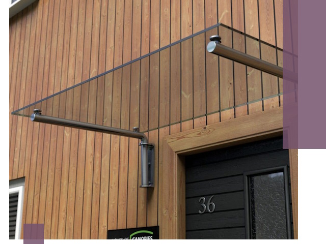 Стеклянные козырьки на входы и фасады в Тулуне