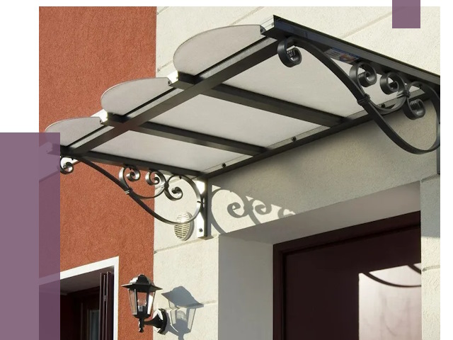 Односкатные козырьки в Тулуне от 8848 руб.  | ПРОЛЁТ-Тлн