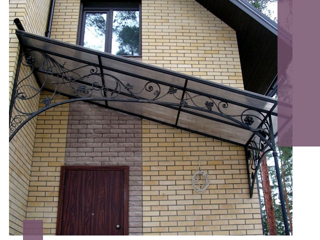 Односкатные козырьки из металла под ключ в Тулуне