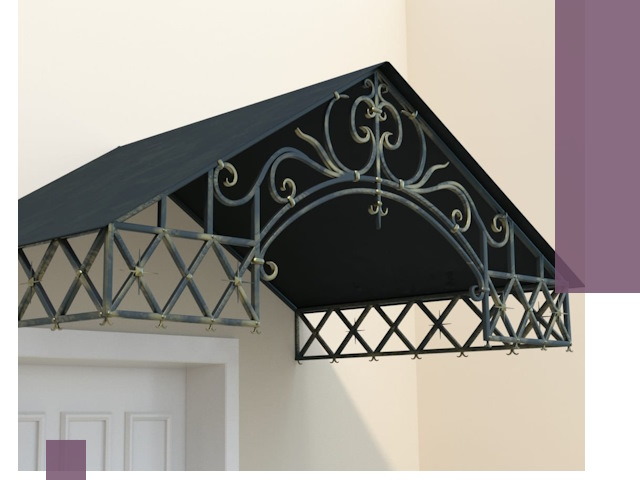 Двускатные металлические козырьки под ключ в Тулуне