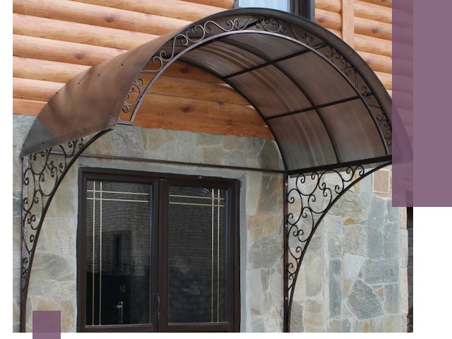 Арочные козырьки под ключ в Тулуне: изготовление и монтаж