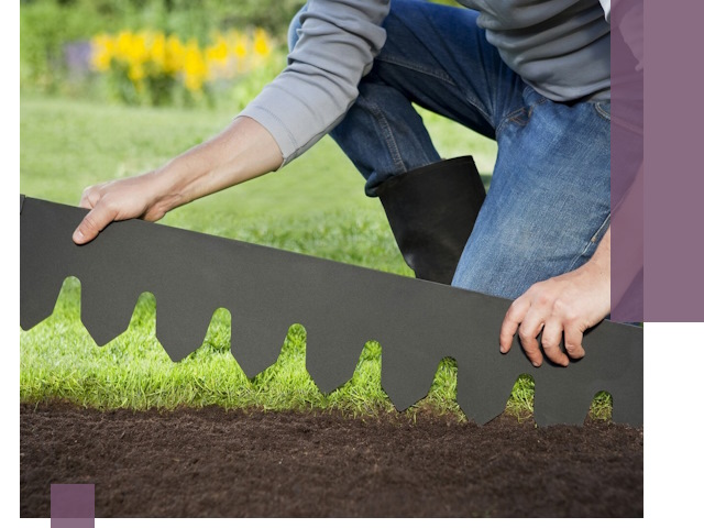 Металлические бордюры для газона в Тулуне — изготовление и монтаж